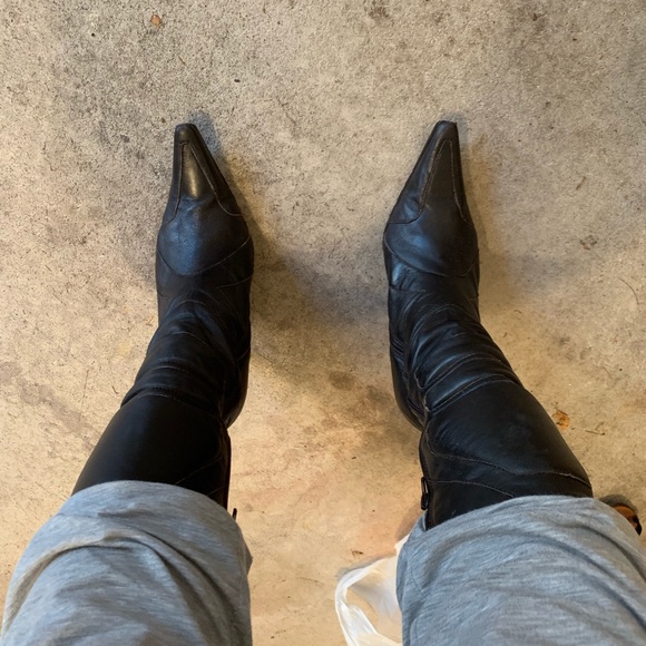 Steven Dark Brown High Heel Booties - Picture 2 of 8